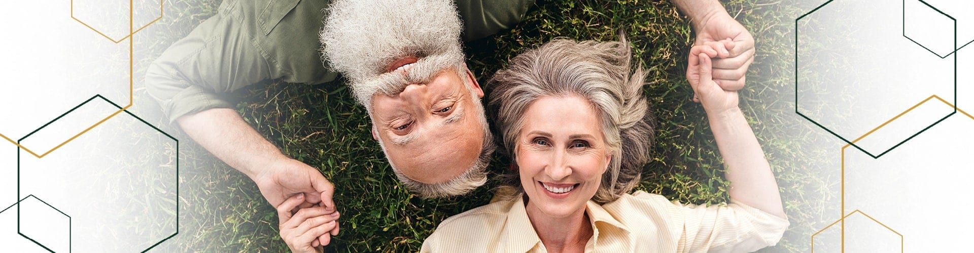 mature man and woman smiling